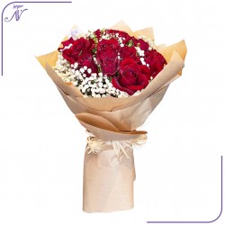 باقة الجوري الأحمر البديعة