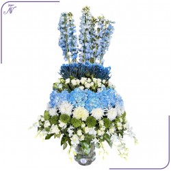 فازة زهور البهجة المتألقة